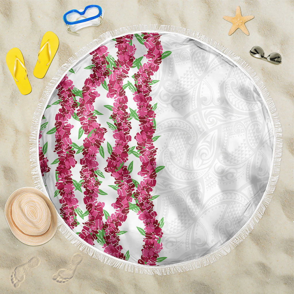 Hawaii Aalii Lei Beach Blanket Aalii Ku Makani LT01 One Size 150cm White - Polynesian Pride