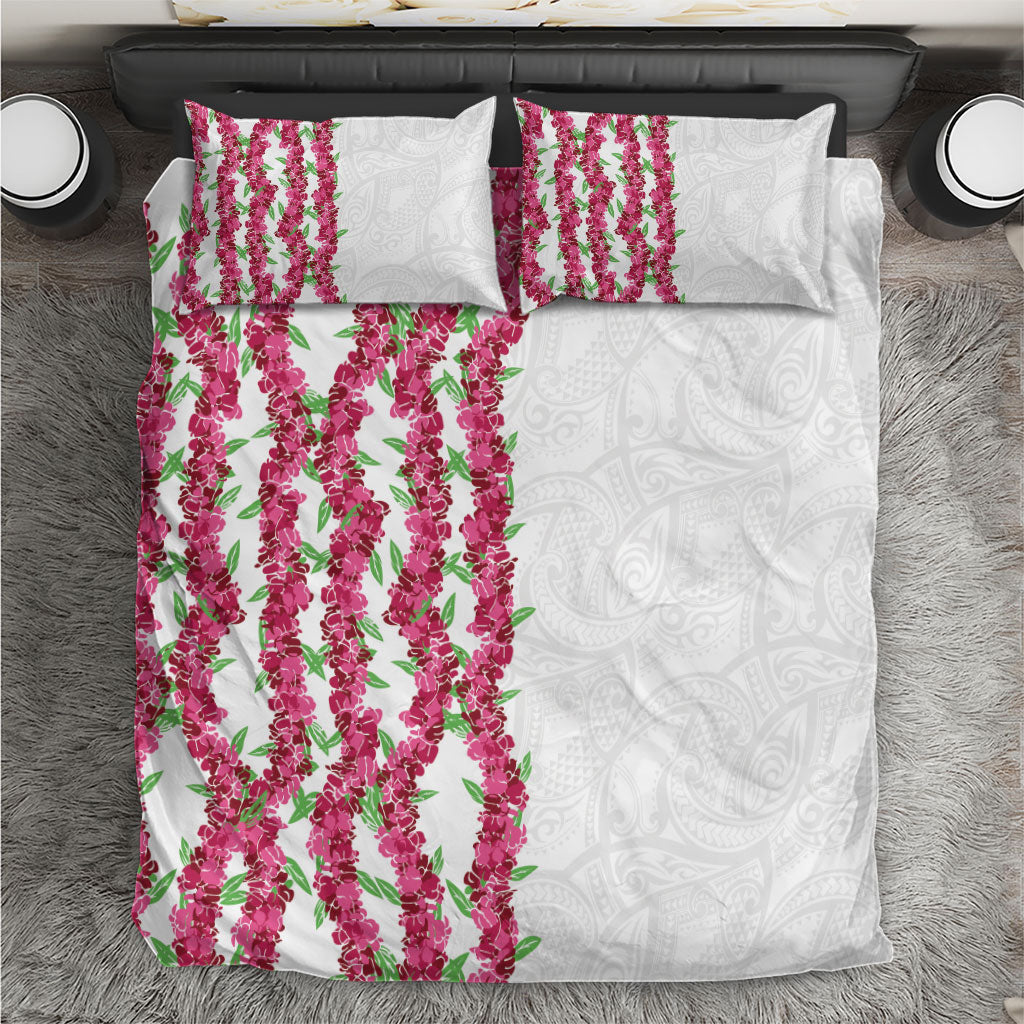 Hawaii Aalii Lei Bedding Set Aalii Ku Makani LT01 White - Polynesian Pride