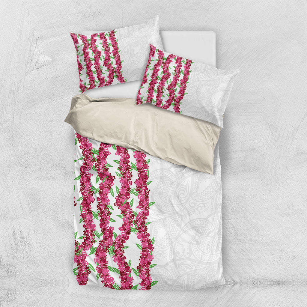 Hawaii Aalii Lei Bedding Set Aalii Ku Makani LT01 US Twin 172cm x 218cm White - Polynesian Pride