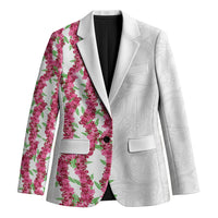 Hawaii Aalii Lei Blazer Aalii Ku Makani LT01 Unisex White - Polynesian Pride
