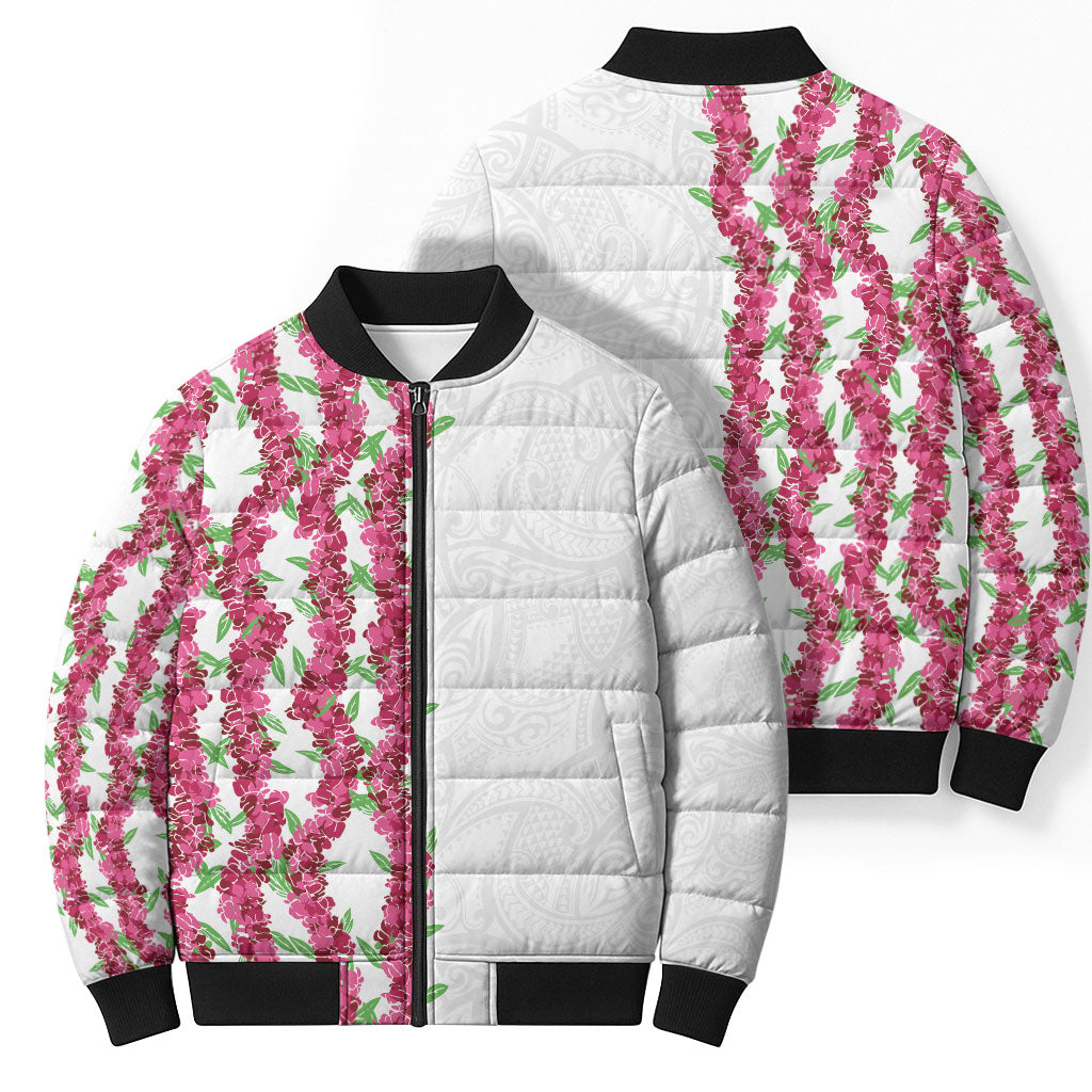 Hawaii Aalii Lei Bomber Puffer Jacket Aalii Ku Makani LT01 - Polynesian Pride