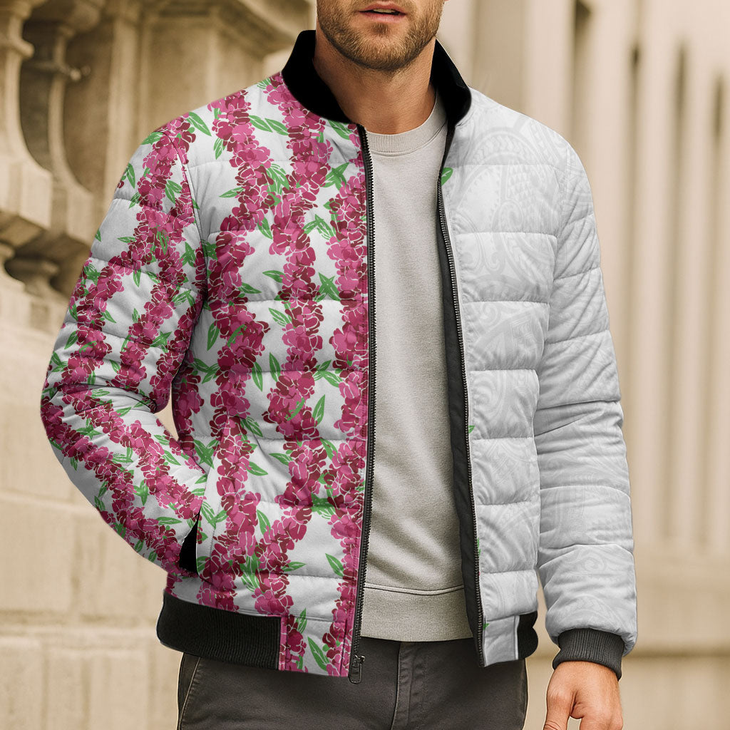 Hawaii Aalii Lei Bomber Puffer Jacket Aalii Ku Makani LT01 - Polynesian Pride