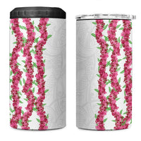 Hawaii Aalii Lei 4 in 1 Can Cooler Tumbler Aalii Ku Makani LT01 One Size: 16 oz White - Polynesian Pride