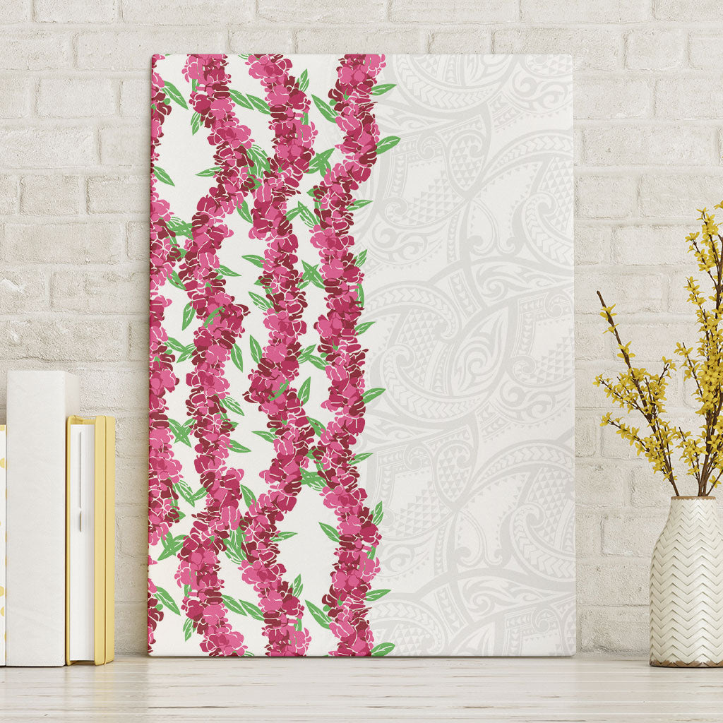 Hawaii Aalii Lei Canvas Wall Art Aalii Ku Makani LT01 Without Frame White - Polynesian Pride