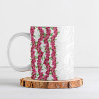 Hawaii Aalii Lei Ceramic Mug Aalii Ku Makani LT01 White - Polynesian Pride