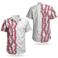 Hawaii Aalii Lei Couples Matching Off Shoulder Short Dress and Hawaiian Shirt Aalii Ku Makani LT01 - Polynesian Pride