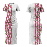 Hawaii Aalii Lei Couples Matching Short Sleeve Bodycon Dress and Long Sleeve Button Shirt Aalii Ku Makani LT01 - Polynesian Pride