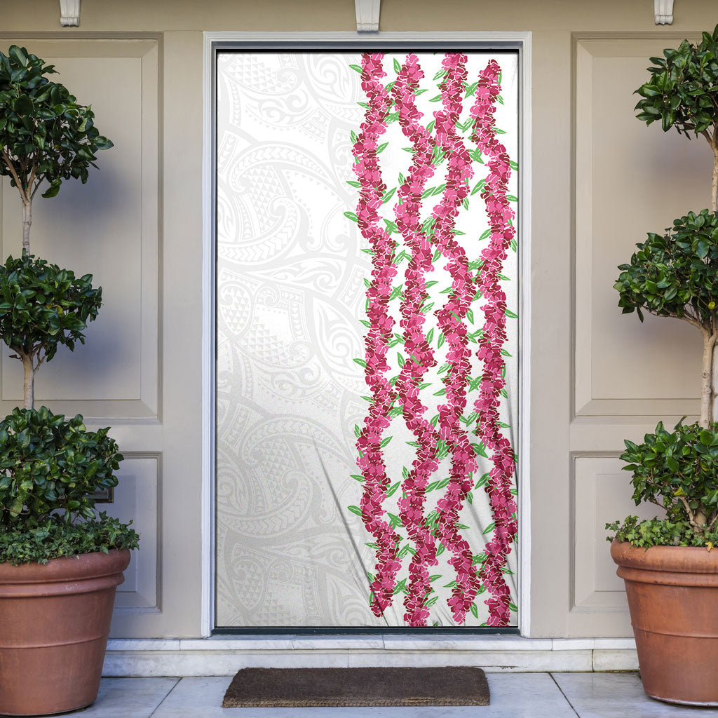 Hawaii Aalii Lei Door Cover Aalii Ku Makani LT01 White - Polynesian Pride