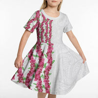 Hawaii Aalii Lei Kid Short Sleeve Dress Aalii Ku Makani LT01 - Polynesian Pride