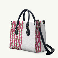 Hawaii Aalii Lei Leather Bag Aalii Ku Makani LT01 White - Polynesian Pride