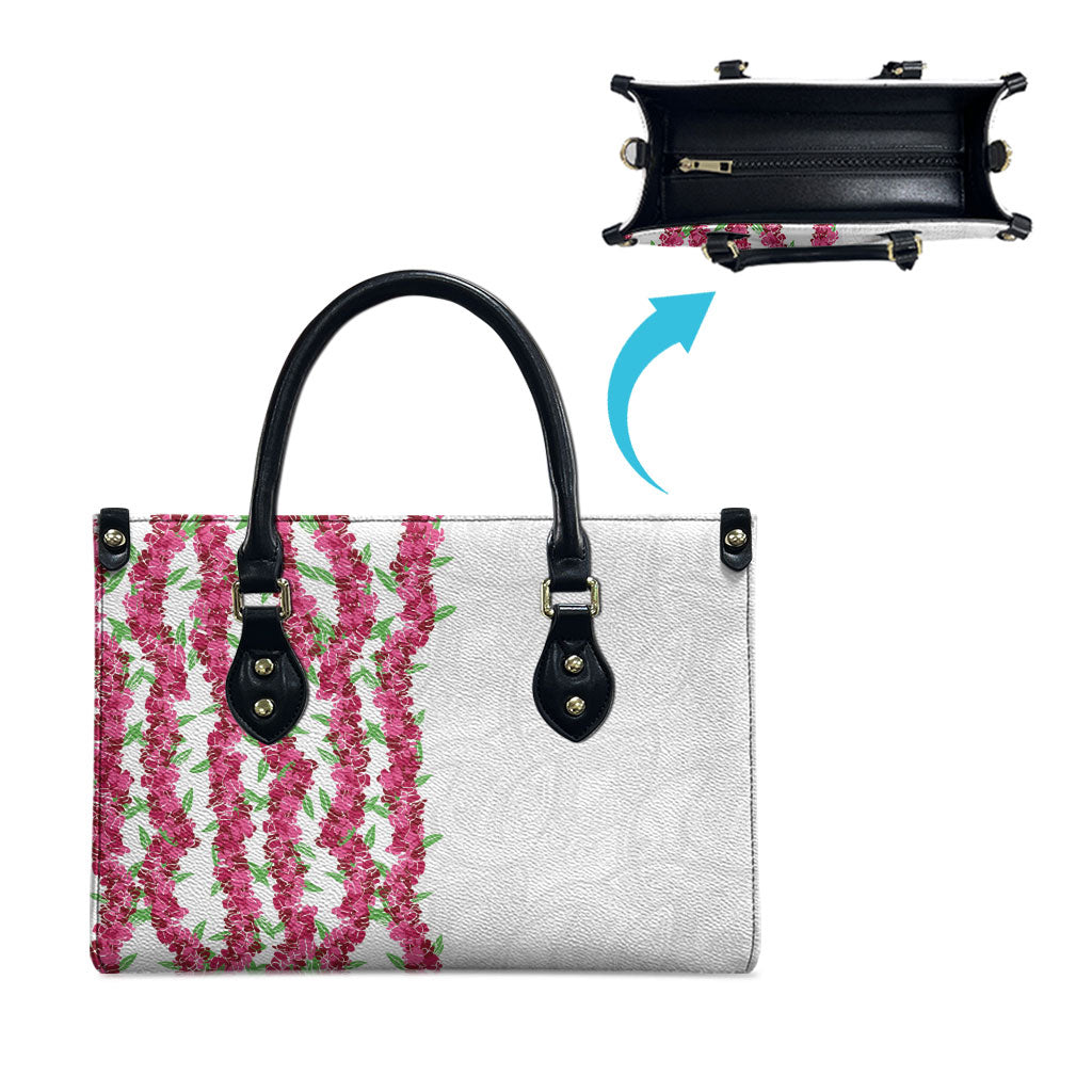 Hawaii Aalii Lei Leather Bag Aalii Ku Makani LT01 - Polynesian Pride