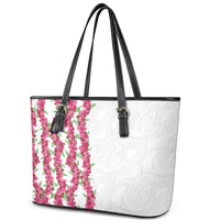 Hawaii Aalii Lei Leather Tote Bag Aalii Ku Makani LT01 - Polynesian Pride