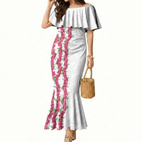 Hawaii Aalii Lei Mermaid Dress Aalii Ku Makani LT01 Women White - Polynesian Pride