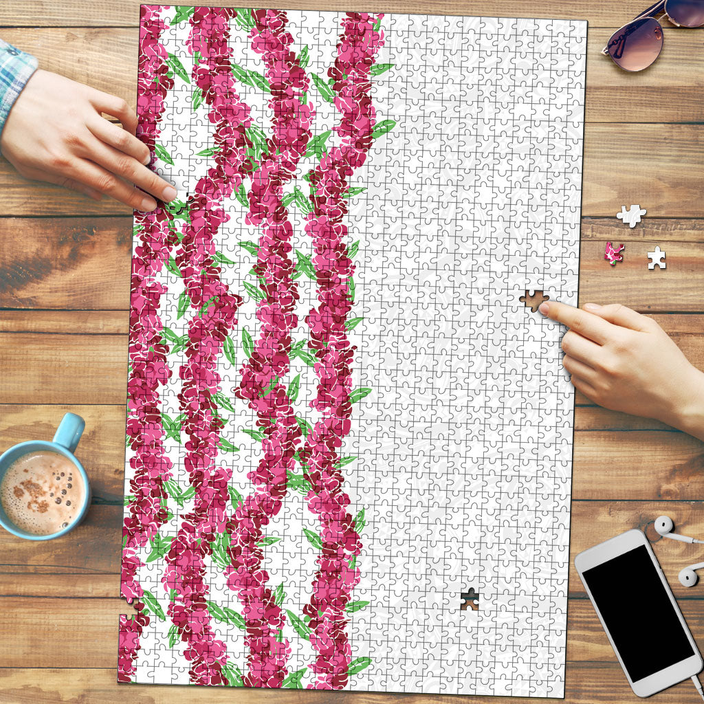 Hawaii Aalii Lei Puzzle Aalii Ku Makani LT01 White - Polynesian Pride