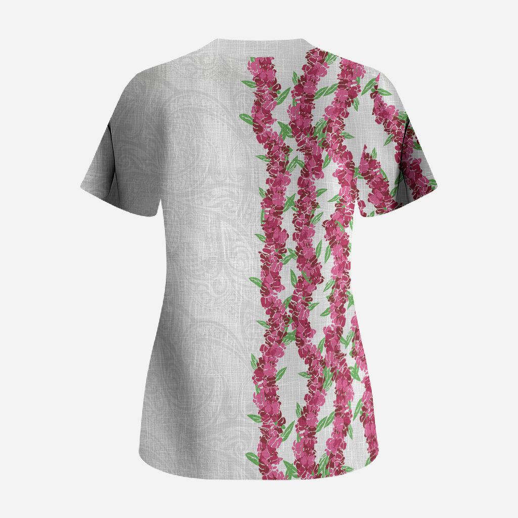 Hawaii Aalii Lei Scrub Top Aalii Ku Makani LT01 - Polynesian Pride