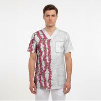 Hawaii Aalii Lei Scrub Top Aalii Ku Makani LT01 - Polynesian Pride