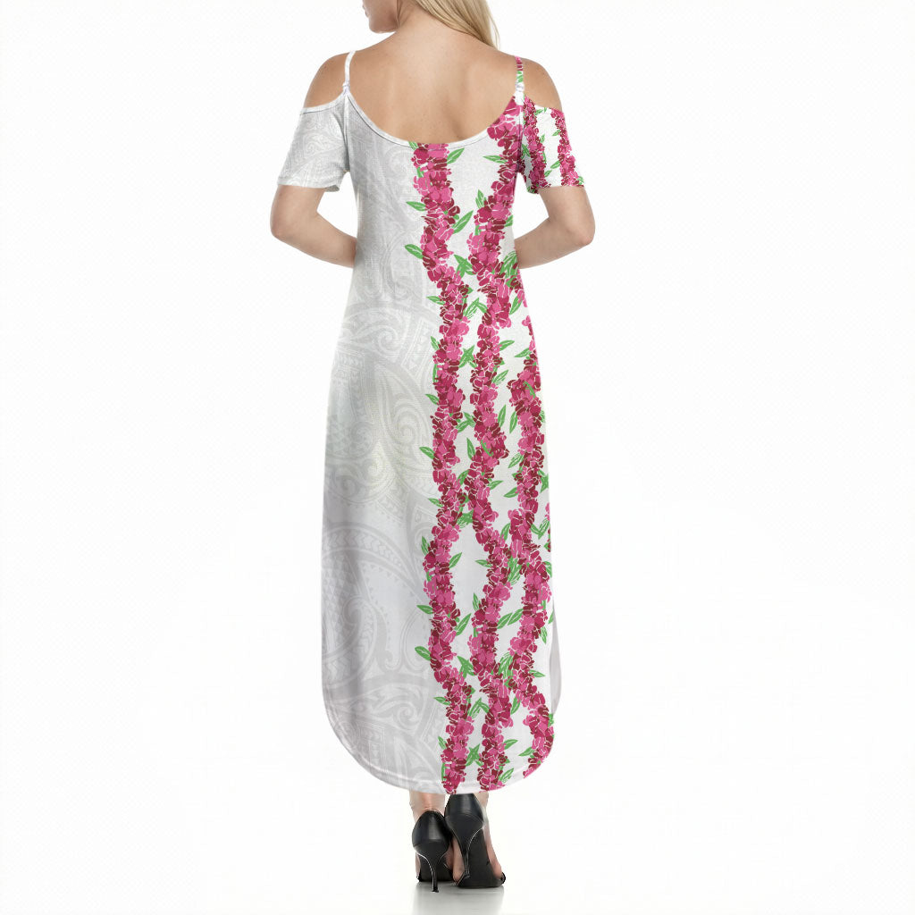 Hawaii Aalii Lei Summer Maxi Dress Aalii Ku Makani LT01 - Polynesian Pride
