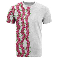 Hawaii Aalii Lei T Shirt Aalii Ku Makani LT01 White - Polynesian Pride