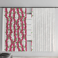 Hawaii Aalii Lei Window Curtain Aalii Ku Makani LT01 With Hooks White - Polynesian Pride