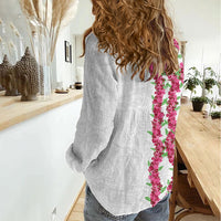 Hawaii Aalii Lei Women Casual Shirt Aalii Ku Makani LT01 - Polynesian Pride