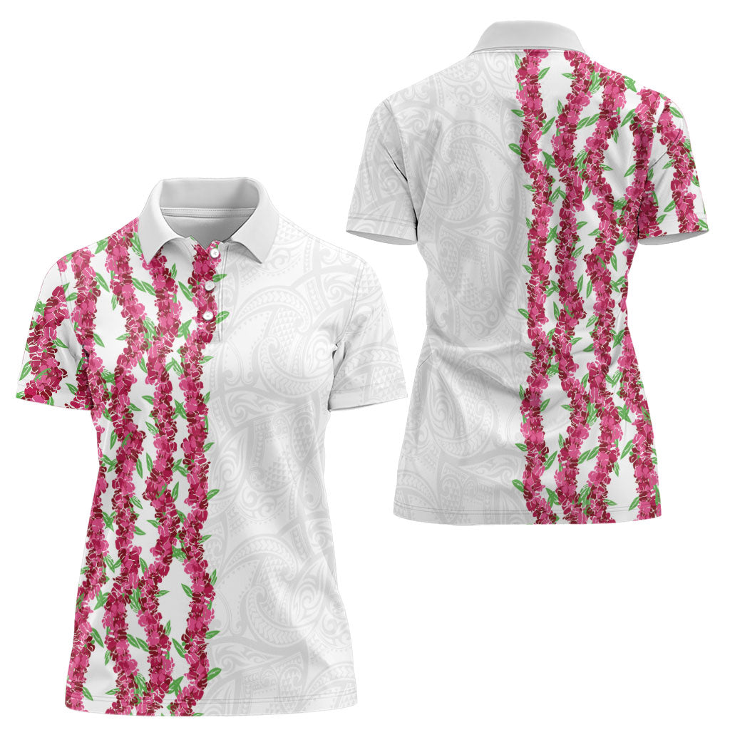 Hawaii Aalii Lei Women Polo Shirt Aalii Ku Makani LT01 - Polynesian Pride