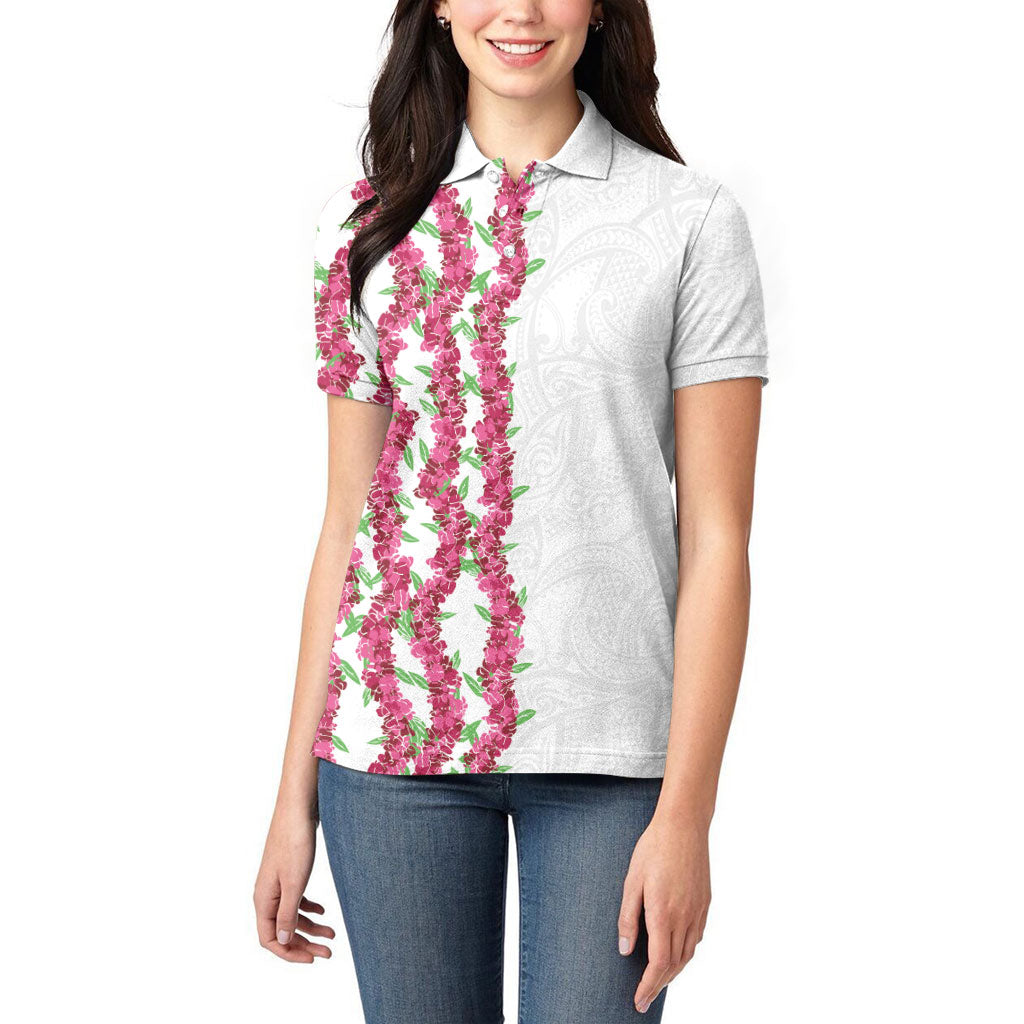Hawaii Aalii Lei Women Polo Shirt Aalii Ku Makani LT01 - Polynesian Pride