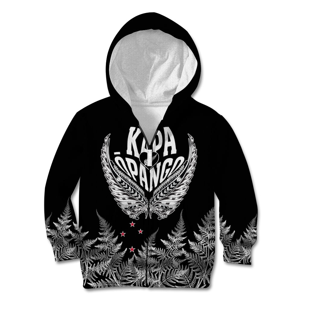Custom New Zealand Rugby Kid Hoodie NZ Opango Forever Silver Fern Heart LT01 - Polynesian Pride