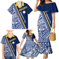 Nauru Independence Day Family Matching Mermaid Dress and Hawaiian Shirt Repubrikin Naoero Gods Will First LT01 - Polynesian Pride