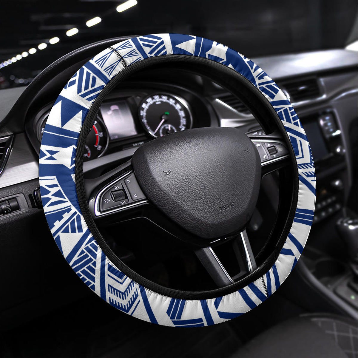 Nauru Independence Day Steering Wheel Cover Repubrikin Naoero Gods Will First LT01 Universal Fit Blue - Polynesian Pride