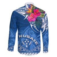 Kosrae Constitution Day Family Matching Off Shoulder Long Sleeve Dress and Hawaiian Shirt Kusaie Special Style LT01 - Polynesian Pride