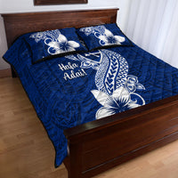 Hafa Adai Guam Quilt Bed Set Polynesian Floral Blue Pattern LT01 - Polynesian Pride