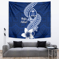 Hafa Adai Guam Tapestry Polynesian Floral Blue Pattern LT01 - Polynesian Pride