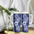 Hafa Adai Guam Tumbler With Handle Polynesian Floral Blue Pattern