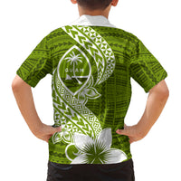 Hafa Adai Guam Hawaiian Shirt Polynesian Olive Green Blue Pattern LT01 - Polynesian Pride