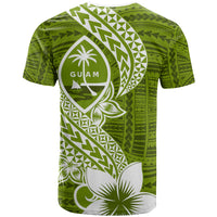 Hafa Adai Guam T Shirt Polynesian Olive Green Blue Pattern LT01 - Polynesian Pride