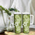 Hafa Adai Guam Tumbler With Handle Polynesian Olive Green Blue Pattern