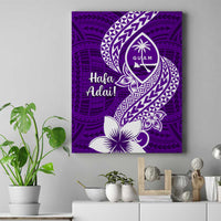 Hafa Adai Guam Canvas Wall Art Polynesian Floral Purple Pattern LT01 Purple - Polynesian Pride
