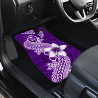 Hafa Adai Guam Car Mats Polynesian Floral Purple Pattern LT01 - Polynesian Pride