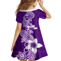 Hafa Adai Guam Family Matching Tank Maxi Dress and Hawaiian Shirt Polynesian Floral Purple Pattern LT01 - Polynesian Pride