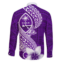 Hafa Adai Guam Family Matching Tank Maxi Dress and Hawaiian Shirt Polynesian Floral Purple Pattern LT01 - Polynesian Pride