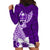 Hafa Adai Guam Hoodie Dress Polynesian Floral Purple Pattern LT01 - Polynesian Pride