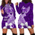 Hafa Adai Guam Hoodie Dress Polynesian Floral Purple Pattern LT01 - Polynesian Pride