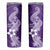 Hafa Adai Guam Skinny Tumbler Polynesian Floral Purple Pattern