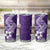 Hafa Adai Guam Tumbler Cup Polynesian Floral Purple Pattern