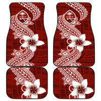 Hafa Adai Guam Car Mats Polynesian Floral Red Pattern LT01 Red - Polynesian Pride