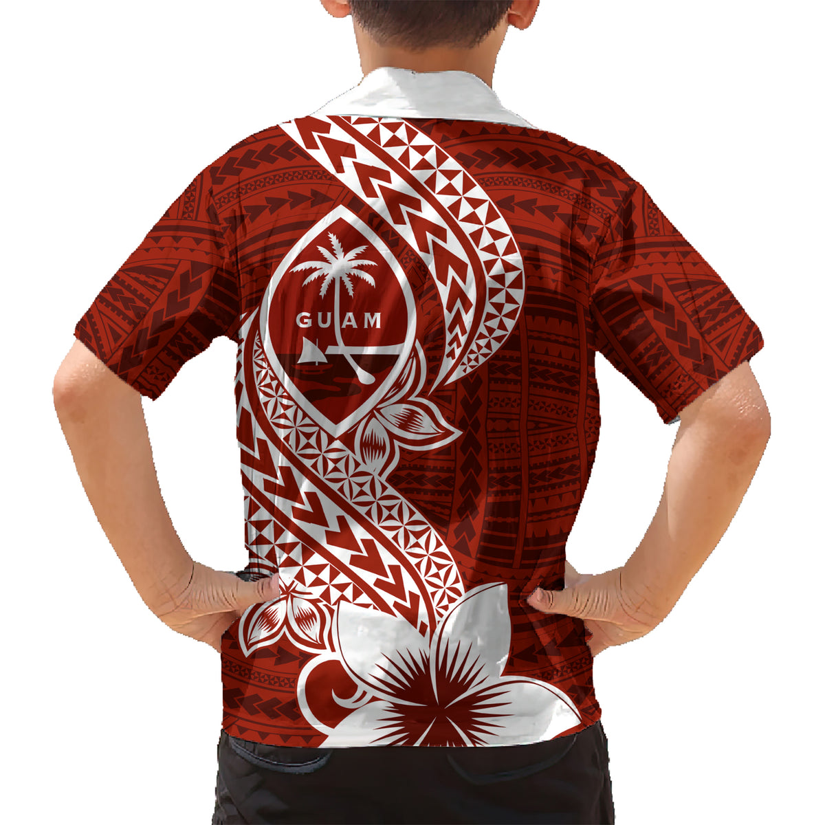 Hafa Adai Guam Hawaiian Shirt Polynesian Floral Red Pattern LT01 - Polynesian Pride