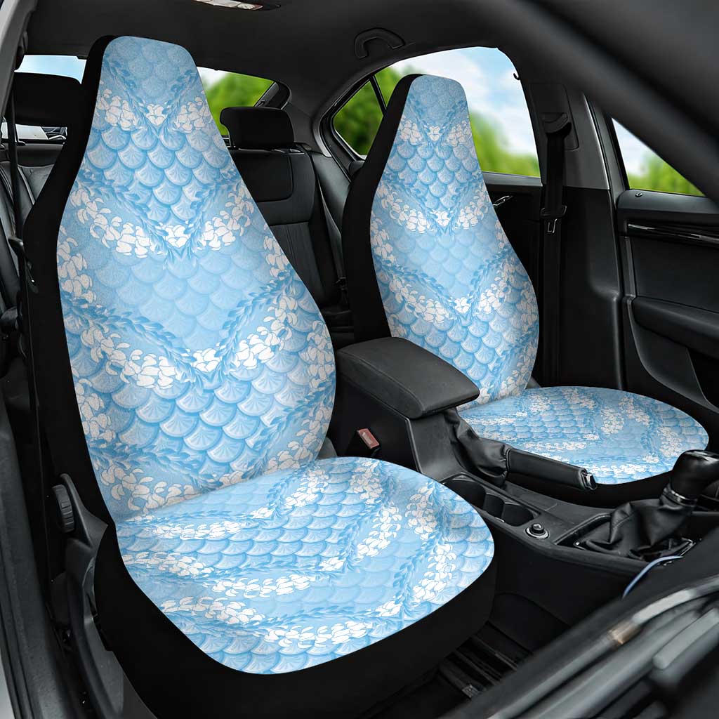Baby Blue Mermaid Puakenikeni Maile Lei Car Seat Cover