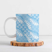 Baby Blue Mermaid Puakenikeni Maile Lei Ceramic Mug