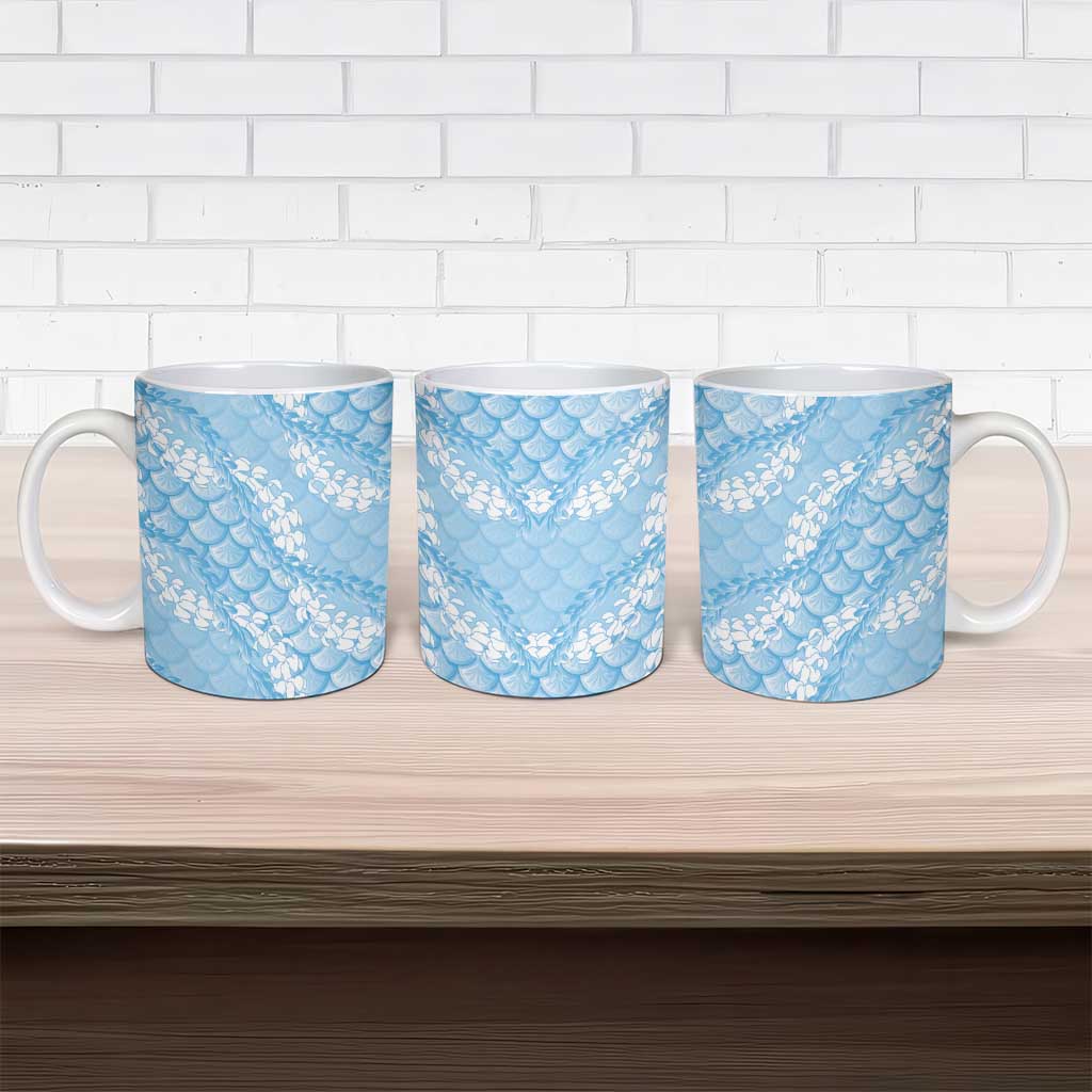 Baby Blue Mermaid Puakenikeni Maile Lei Ceramic Mug