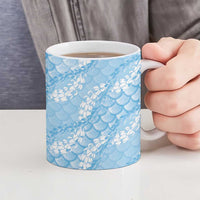 Baby Blue Mermaid Puakenikeni Maile Lei Ceramic Mug